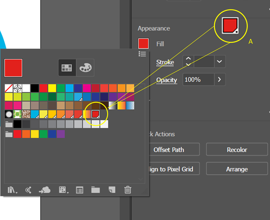 Show Thumbnail of Spot Colors